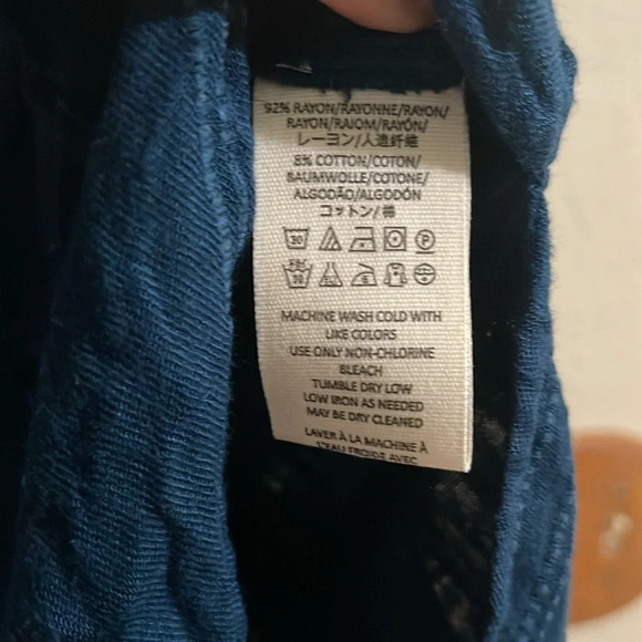 FREE PEOPLE- cozy nights button down top - in the color Harbor - NWT - Picture 7 of 8